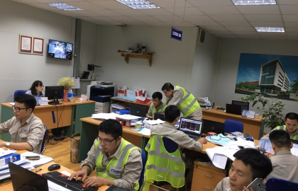 The process of M&E execution at Hanoi French International project in the 23rd week